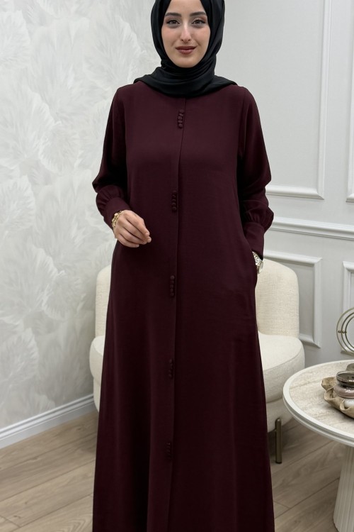 Afra Elbise Bordo