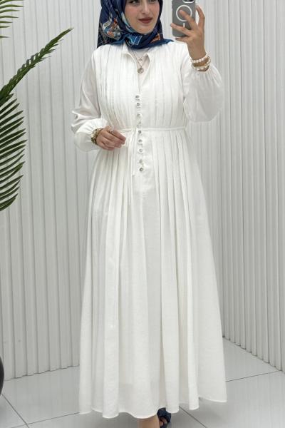 Gizem Elbise Beyaz