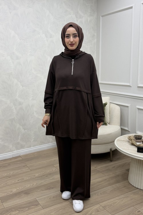 Sibel Takım Kahverengi
