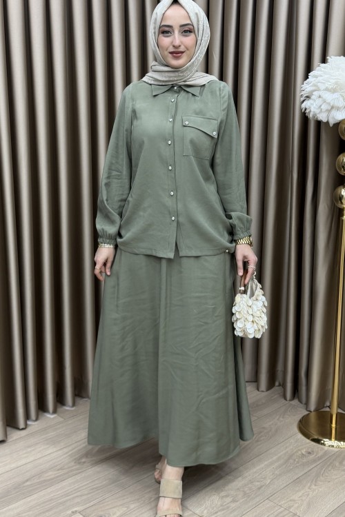 Verda Etek Takım Haki