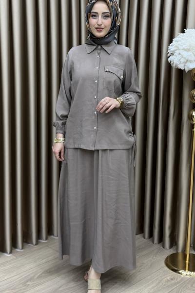 Verda Etek Takım Vizon