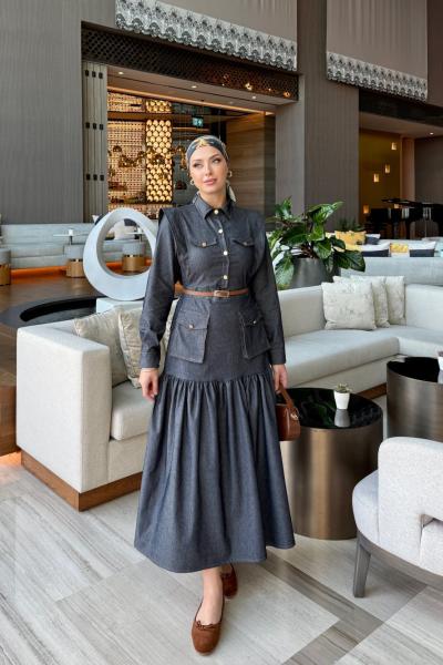 Açelya Elbise Lacivert