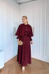 Adile Elbise Bordo