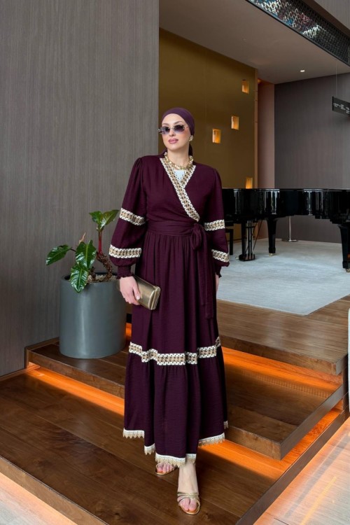 Ayla Etek Takım Bordo