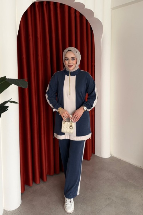 Aynur Pantolon Takım Lacivert