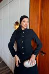 Btk yüsra elbise 6469 siyah