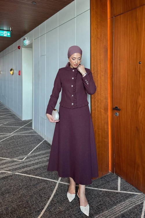 Ayşe Etekli Takım Bordo