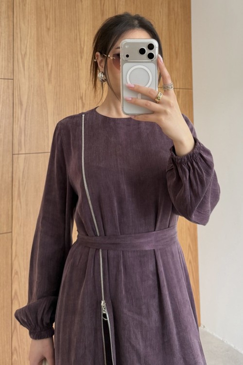 Ayşin Pantolonlu Takım Mürdüm