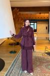Belinay Pantolon Takım Bordo