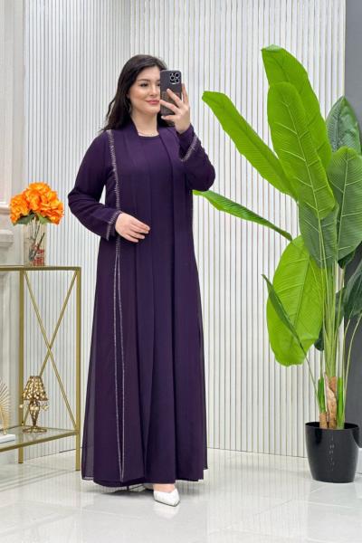 Ayfer Elbise Takım Mürdüm