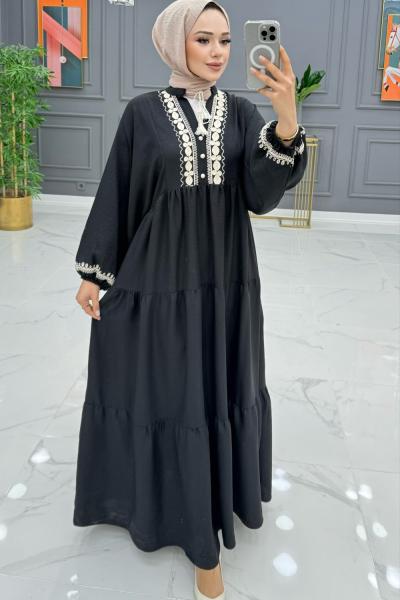 BTK CAVİDE ELBİSE 6569 SİYAH