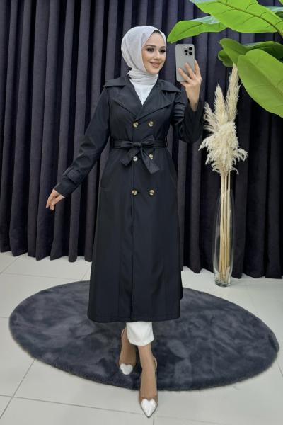 BTK İLKE TRENÇ 6514 SİYAH