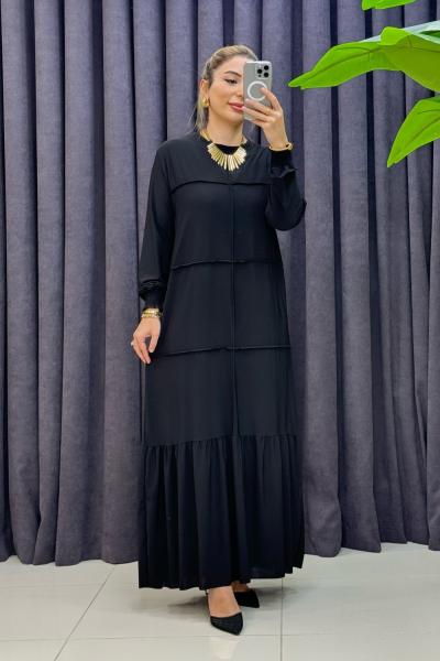 BTK MELDA ELBİSE 6558 SİYAH