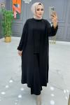 BTK RAVZA 3 LÜ TRİKO TAKIM 6521 SİYAH