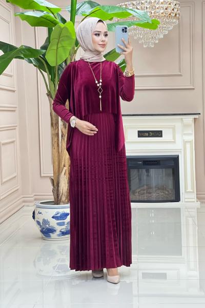 Btk suzan elbise 6225 bordo