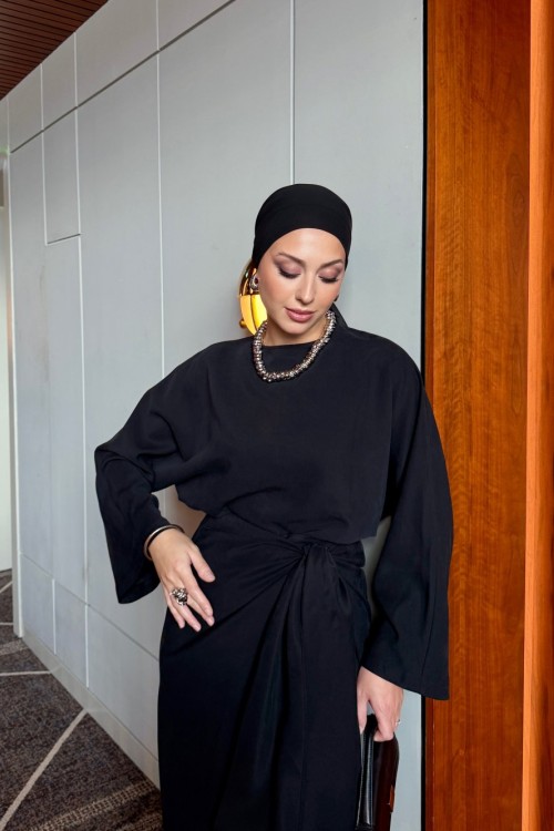 Elif Etekli Takım Siyah