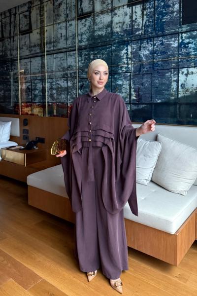 Esra Pantolonlu Takım Mürdüm