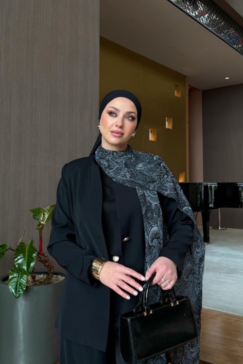 Figen Pantolonlu Takım Siyah