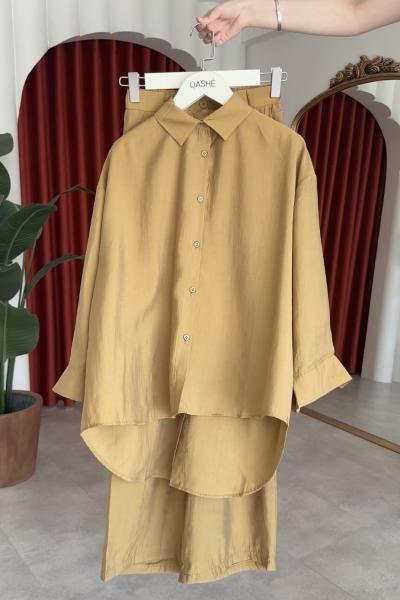 Figen Pantolonlu Takım Camel