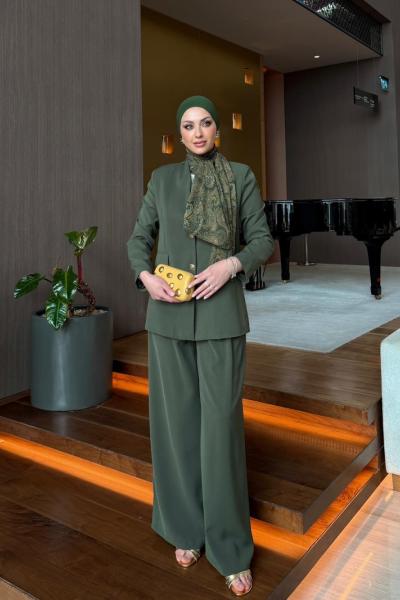 Figen Pantolonlu Takım Haki