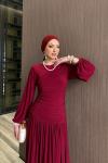 Gizem Elbise Bordo