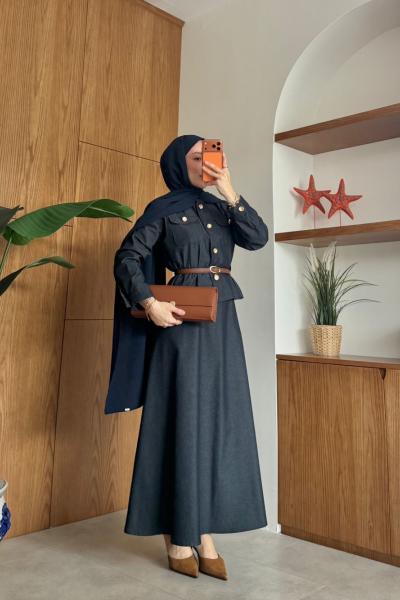 Hale Elbise Takım Lacivert