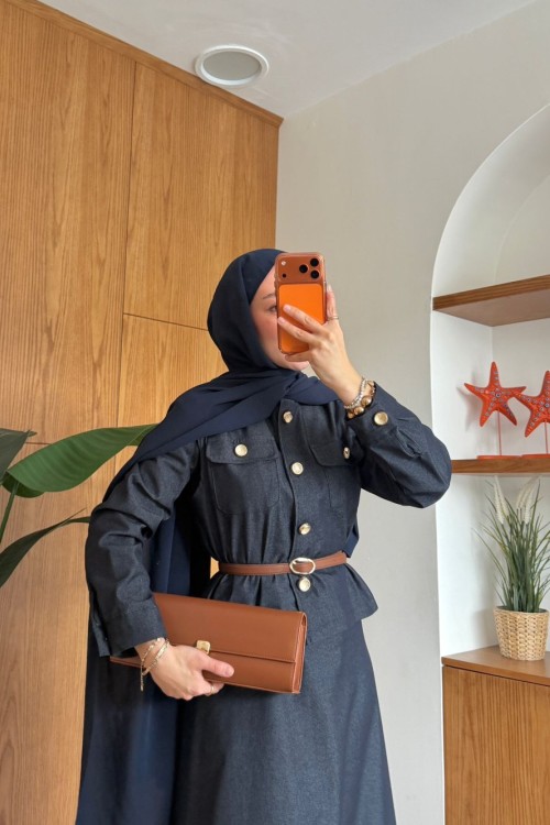 Hale Elbise Takım Lacivert