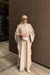 İnci Abaya Takım Bej