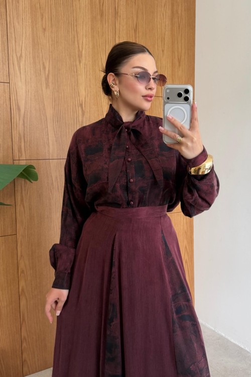 Jale Etekli Takım Bordo