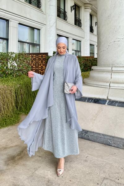 Lale Elbise Takım Gümüş