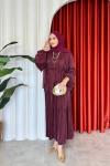 Leyla Etekli Takım Bordo