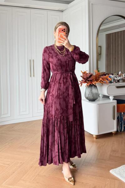 Melike Elbise Bordo