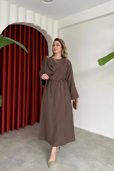 Naciye Elbise Kahverengi