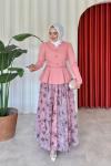 Nurşen Etekli Takım Pembe