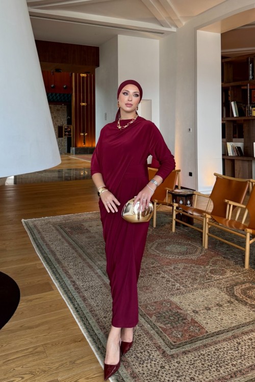 Özge Elbise Bordo
