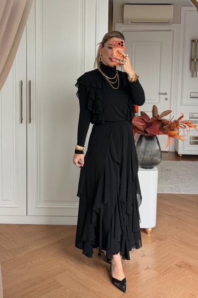 Reyhan Etekli Takım Siyah