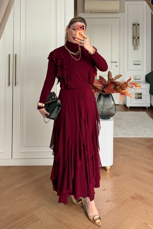Reyhan Etekli Takım Bordo