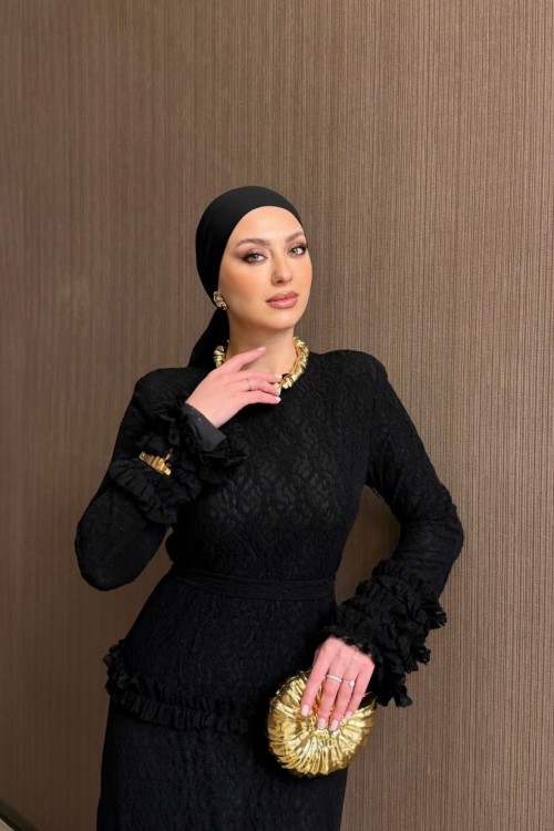 Saye  Elbise Siyah