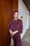 Selin Etekli Takım Bordo