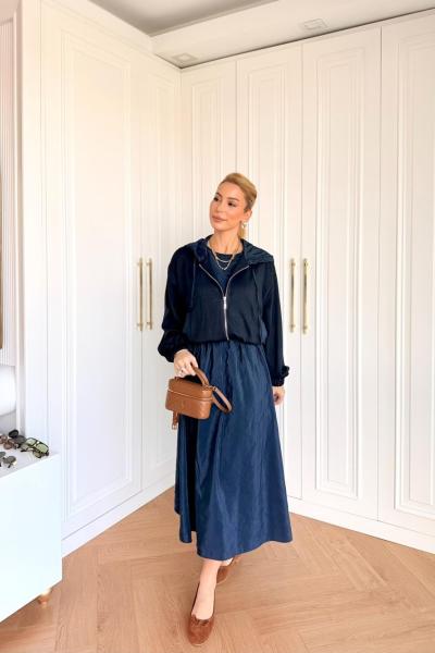Sıdıka Elbise Lacivert