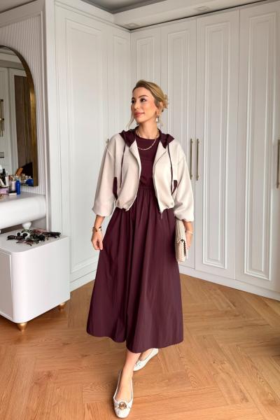 Sıdıka Elbise Mürdüm