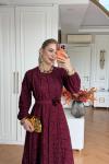Sümbül Elbise Bordo