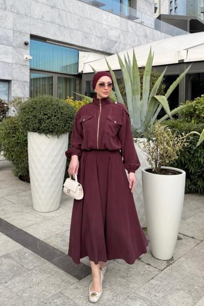 Sümeyra Etekli Takım Mürdüm