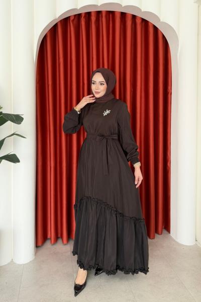 Şura Elbise Kahverengi