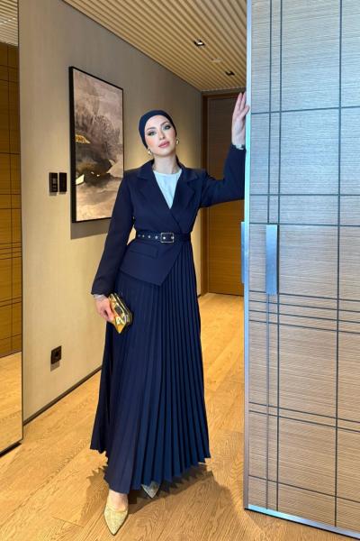 Yelda Elbise Lacivert