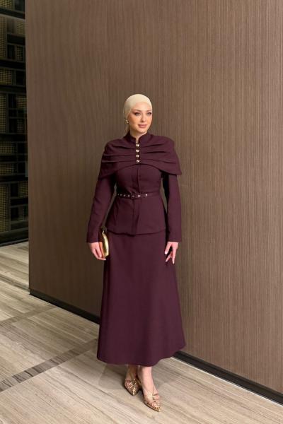 Zeliha Etekli Takım Bordo