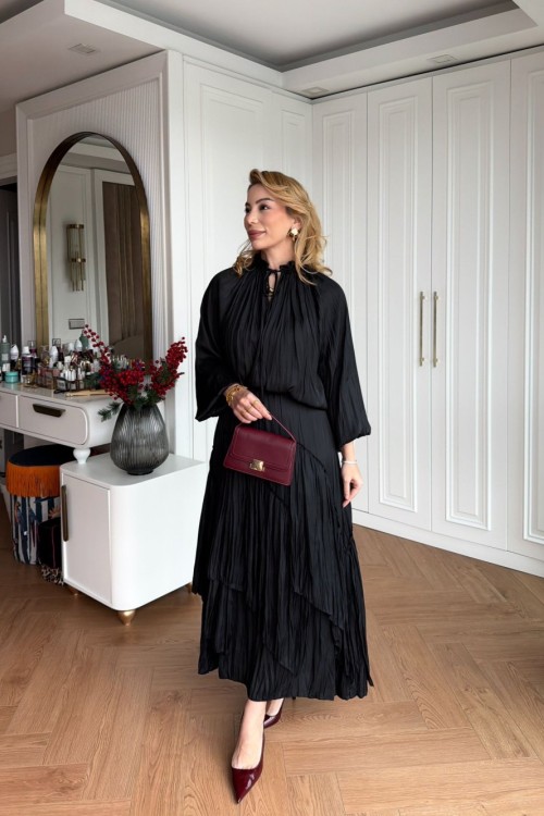 Zeynep Etek Takım Siyah