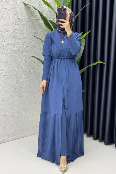 İndigo Premium Üçlü Helena Takım Tesettür Giyim