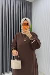 Kahve Elisa Takım Tesettür Giyim