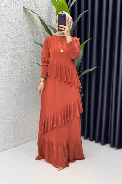 Kibrit Duru Elbise Tesettür Giyim